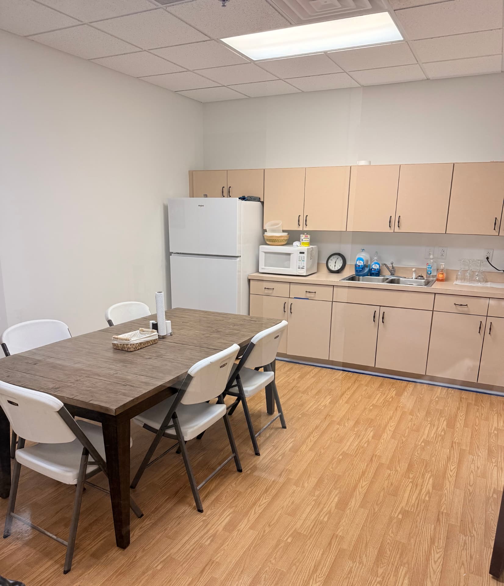 Shared kitchen and break area